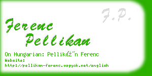 ferenc pellikan business card